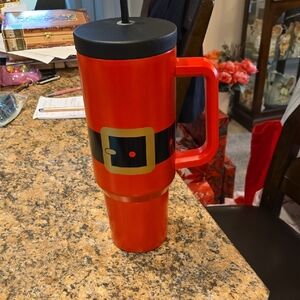 Hallmark Red Tumbler with Santa Belt Design